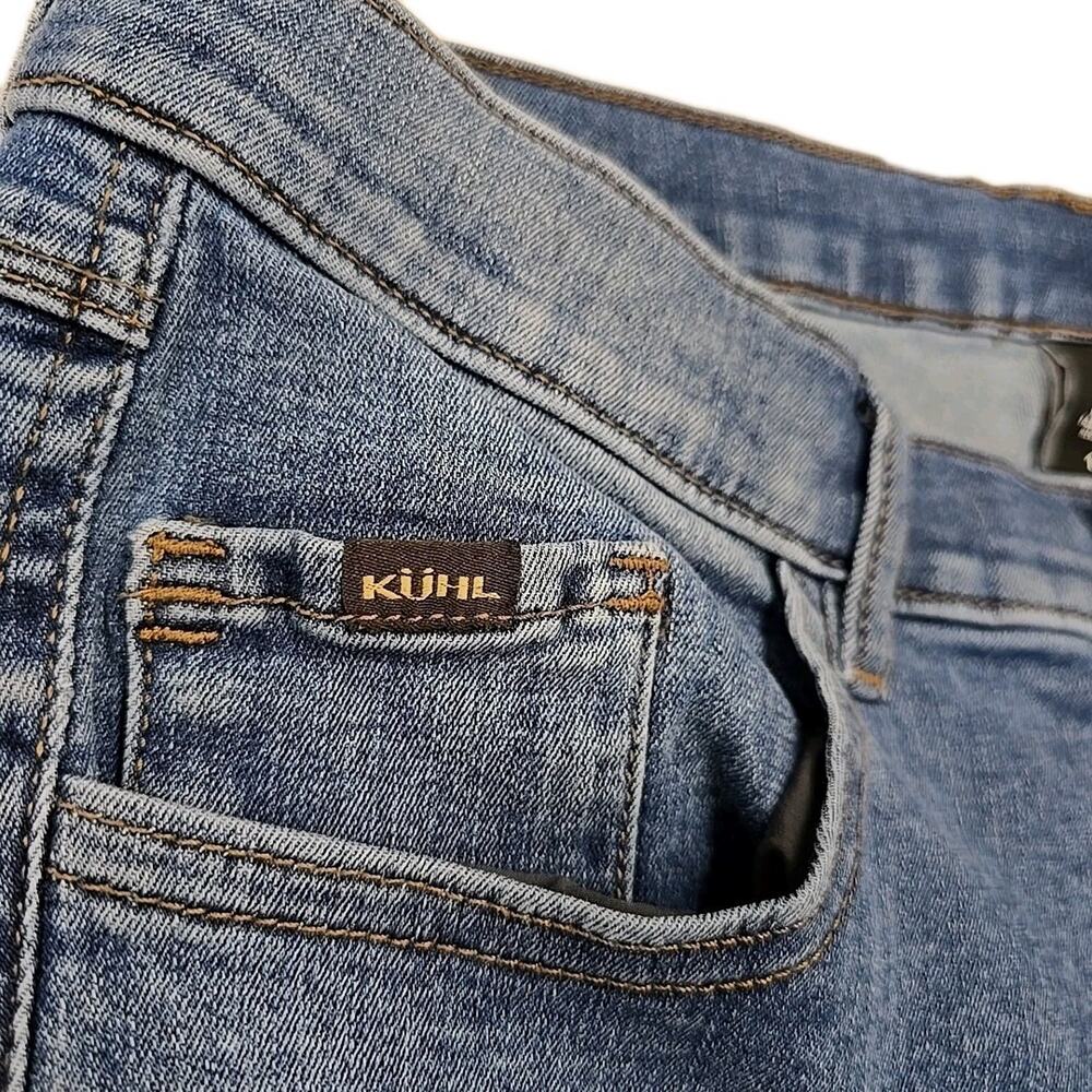 KUHL Womens Kontour Flex Denim Skinny Jeans Sz 10R Vintage Blue Stretch Hiking - Picture 3 of 11
